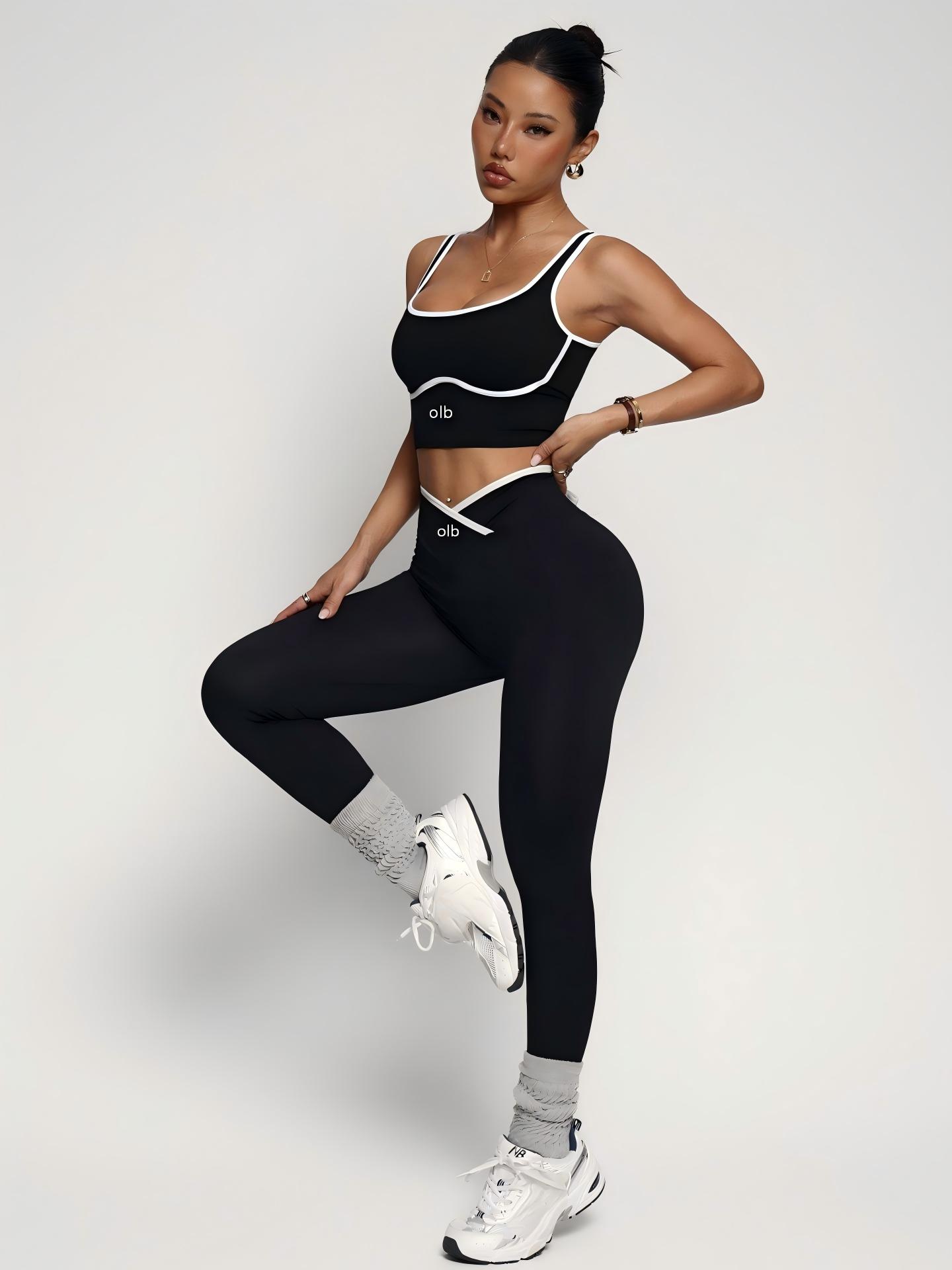 Sports Bra Racerback - 2-delig nieuw sportbeha-vest en broek fitnesspak,