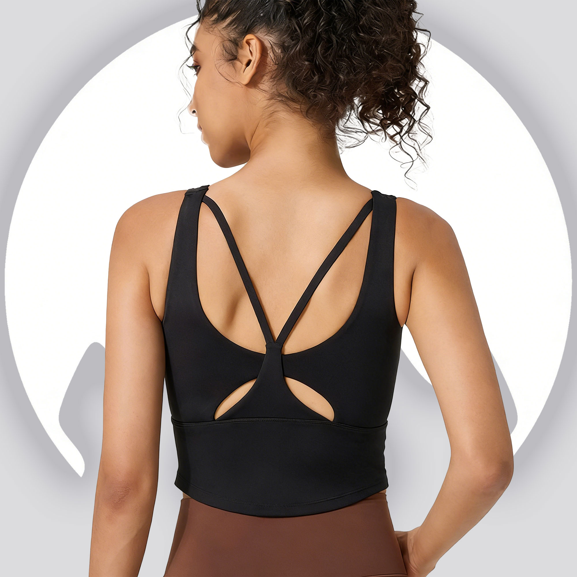 Yoga sportbeha met vaste cups  - Sports Bra Racerback recensie en prijs